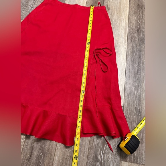 🛍️ La Rea  100% Linen Open side Skirt Size Large excellent condition - Picture 5 of 7